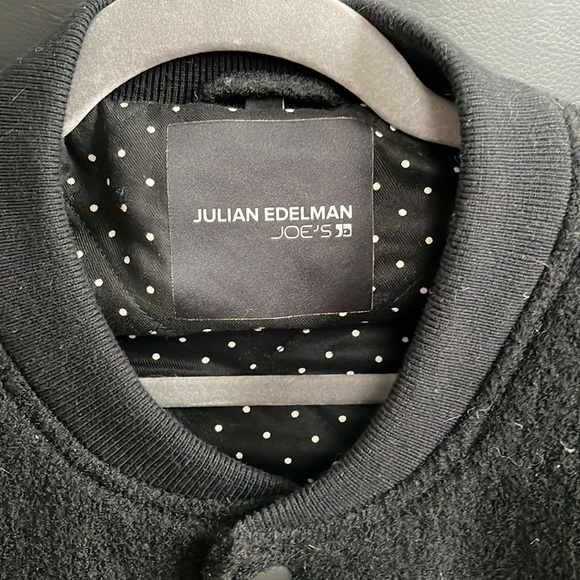 Joe’s/Julian Edelman collaboration. Leather and wool varsity bomber. - Picture 2 of 6